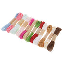 12 Pieces 10 Meters 2mm Twisted Paper Craft String Cord Rope for Gift Wrapping