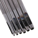 6 Pieces Round Steel Leather Craft Hollow Hole Punch 1mm to 4 mm for Leather Belt Watch Band Gasket
