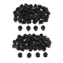 50Pcs Single Hole Spring Plastic Round Toggle Stopper Cord Locks End 15mm