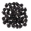 50Pcs Single Hole Spring Plastic Round Toggle Stopper Cord Locks End 15mm