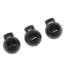 50Pcs Single Hole Spring Plastic Round Toggle Stopper Cord Locks End 15mm
