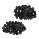 50Pcs Single Hole Spring Plastic Round Toggle Stopper Cord Locks End 15mm