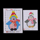 Cartoon Penguin Pattern Stamped Cross Stitch Counted Kit for Lady Woman Girl