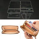 7 Pieces Clear Acrylic Leather Templates for Zipper Clutch Bag Making Stencils