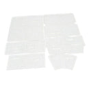 7 Pieces Clear Acrylic Leather Templates for Zipper Clutch Bag Making Stencils