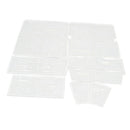 7 Pieces Clear Acrylic Leather Templates for Zipper Clutch Bag Making Stencils