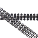 1 Yard 11mm Bling Beaded Rhinestone Chain Ribbon Trim Sewing Decoration Embellishments