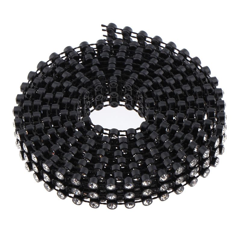 1 Yard 11mm Bling Beaded Rhinestone Chain Ribbon Trim Sewing Decoration Embellishments