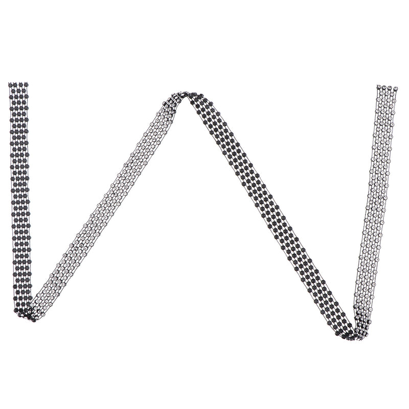 1 Yard 17mm Bling Beaded Rhinestone Chain Ribbon Trim Sewing Decoration Embellishments
