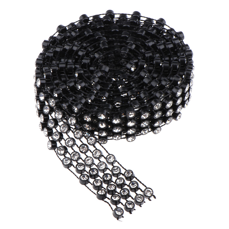 1 Yard 17mm Bling Beaded Rhinestone Chain Ribbon Trim Sewing Decoration Embellishments