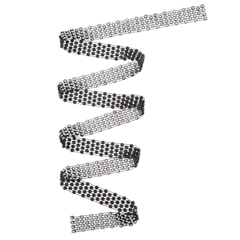 1 Yard 17mm Bling Beaded Rhinestone Chain Ribbon Trim Sewing Decoration Embellishments