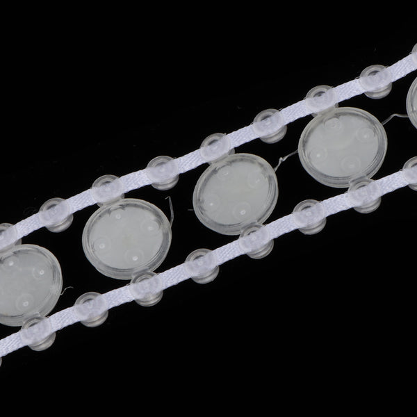 1 Yard Faux White Pearl Trim With Round Diamante Decorative Ribbon for Sewing DIY Crafts