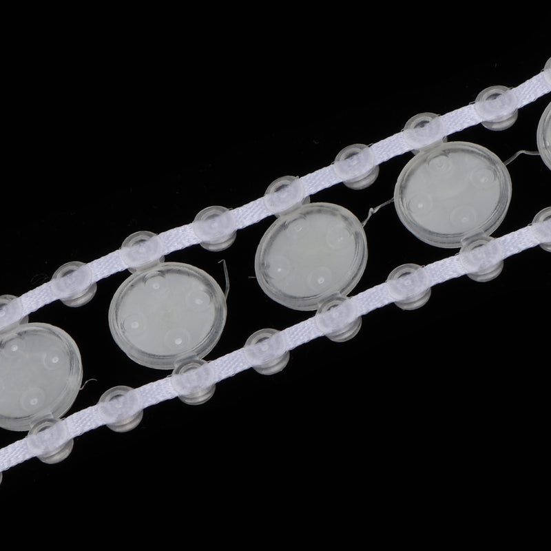 1 Yard Faux White Pearl Trim With Round Diamante Decorative Ribbon for Sewing DIY Crafts