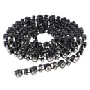 1 Yard 7mm Bling Beaded Rhinestone Chain Ribbon Trim Sewing Decoration Embellishments