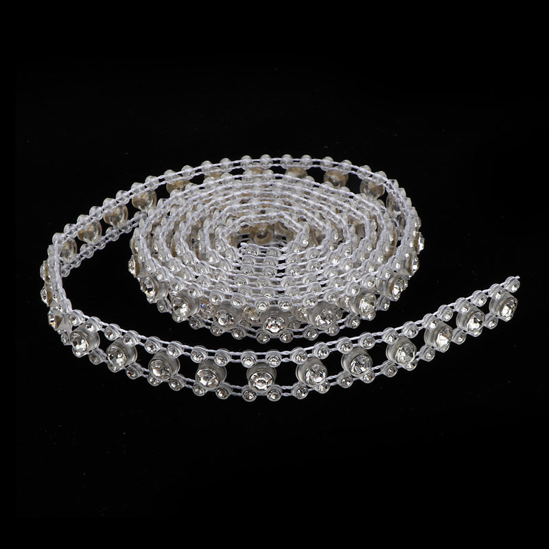 1 Yard Beaded Rhinestone Applique Headband Bridal Waist Belt Wedding Dress