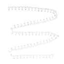 1 Yard Round Diamante Rhinestone Chain Trim Wedding Dress Belt Bridal Bead Applique White 14mm