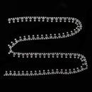 1 Yard Round Diamante Rhinestone Chain Trim Wedding Dress Belt Bridal Bead Applique White 14mm
