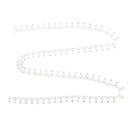 1 Yard Round Diamante Rhinestone Chain Trim Wedding Dress Belt Bridal Bead Applique White 14mm