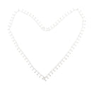 1 Yard Round Diamante Rhinestone Chain Trim Wedding Dress Belt Bridal Bead Applique White 14mm