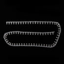 1 Yard Round Diamante Rhinestone Chain Trim Wedding Dress Belt Bridal Bead Applique White 14mm