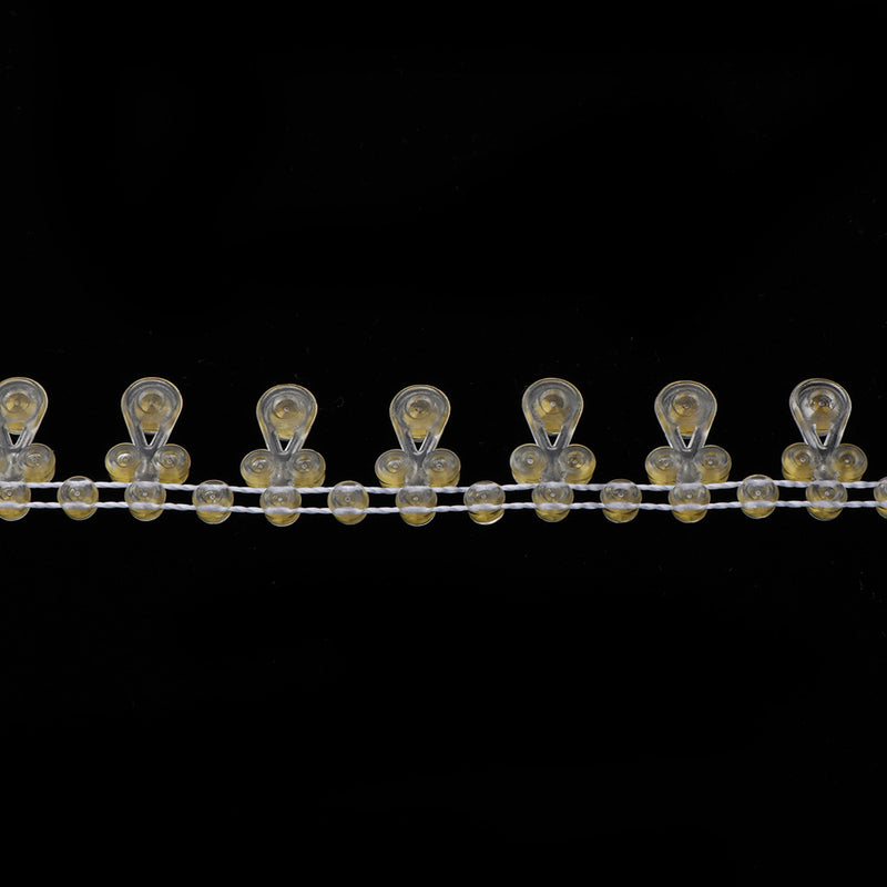 1 Yard Round Diamante Rhinestone Chain Trim Wedding Dress Belt Bridal Bead Applique White 14mm