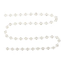 1 Yard Plastic Withe Rhinestone Applique Chain Trim Single Row Round Diamante for Sewing, DIY Crafts