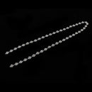 1 Yard Plastic Withe Rhinestone Applique Chain Trim Single Row Round Diamante for Sewing, DIY Crafts