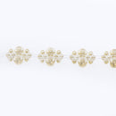 1 Yard Plastic Withe Rhinestone Applique Chain Trim Single Row Round Diamante for Sewing, DIY Crafts