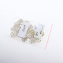 1 Yard Plastic Withe Rhinestone Applique Chain Trim Single Row Round Diamante for Sewing, DIY Crafts