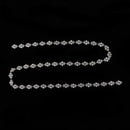 1 Yard Plastic Withe Rhinestone Applique Chain Trim Single Row Round Diamante for Sewing, DIY Crafts