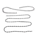 1 Yard Plastic Black 5mm Rhinestone Applique Chain Trim Single Row Round Diamante for Sewing, DIY Crafts