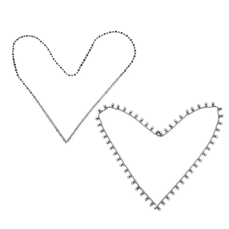 1 Yard Plastic Black 5mm Rhinestone Applique Chain Trim Single Row Round Diamante for Sewing, DIY Crafts