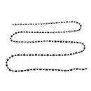 1 Yard Plastic Black 5mm Rhinestone Applique Chain Trim Single Row Round Diamante for Sewing, DIY Crafts