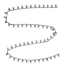 Round Diamande Rhinestone Chain Wedding Trim for Clothes Bags Sewing Crafts 1 Yard, Black