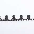 Round Diamande Rhinestone Chain Wedding Trim for Clothes Bags Sewing Crafts 1 Yard, Black