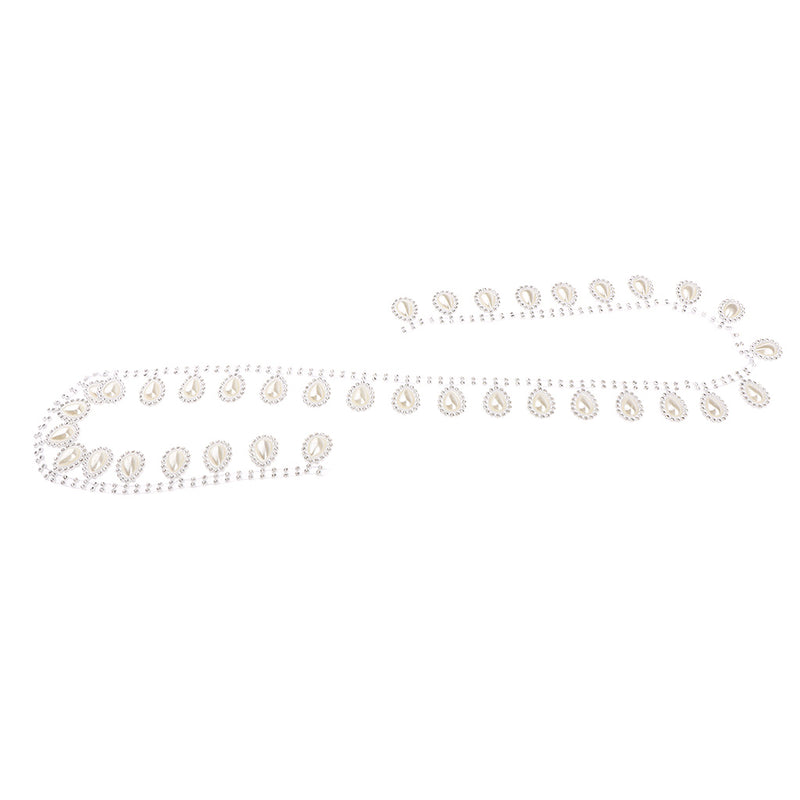 1 Yard Waterdrop Rhinestone Chain Crystal Trim Ribbon DIY Wedding Dress Decor