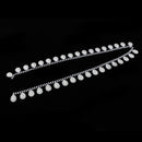 1 Yard Waterdrop Rhinestone Chain Crystal Trim Ribbon DIY Wedding Dress Decor