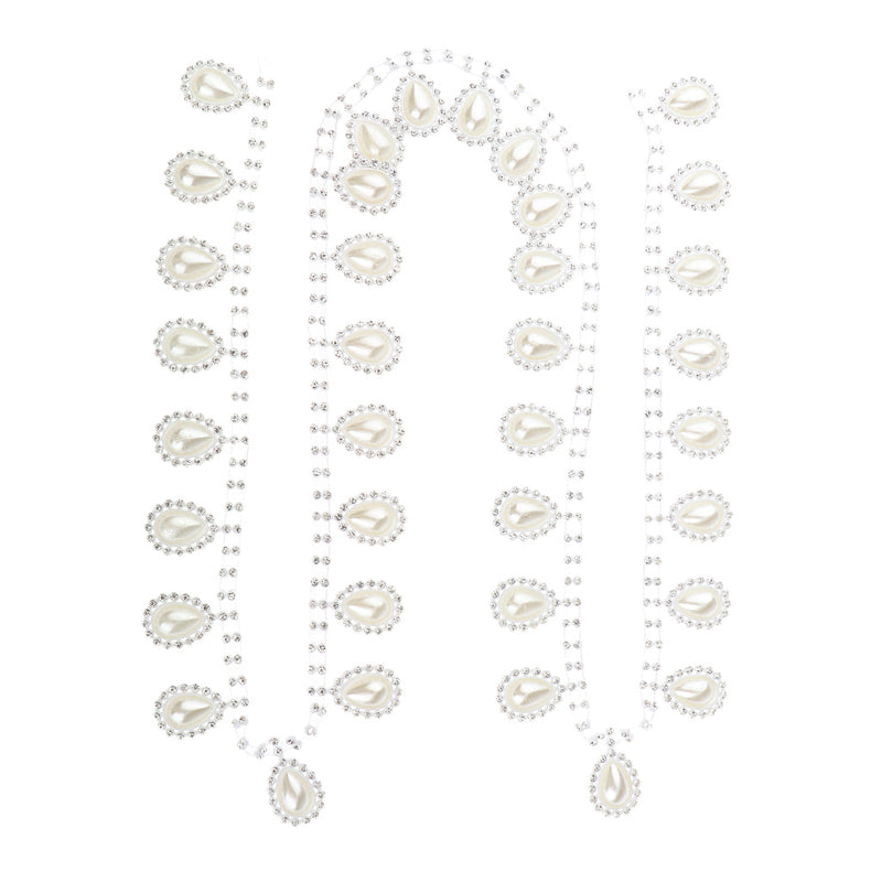 1 Yard Waterdrop Rhinestone Chain Crystal Trim Ribbon DIY Wedding Dress Decor