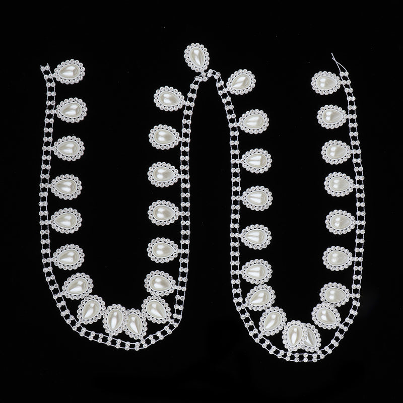 1 Yard Waterdrop Rhinestone Chain Crystal Trim Ribbon DIY Wedding Dress Decor