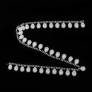 1 Yard Waterdrop Rhinestone Chain Crystal Trim Ribbon DIY Wedding Dress Decor