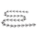 1 Yard Flower Leaf Rhinestone Applique Trim 1 Yard for Wedding Party Home Decor