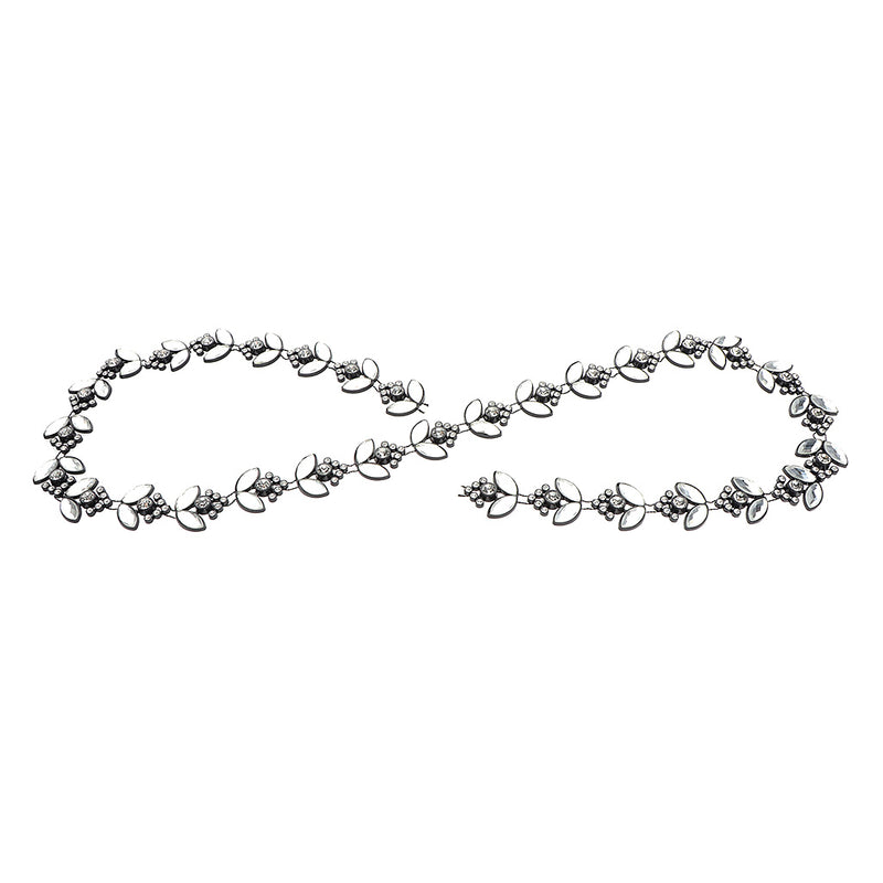 1 Yard Flower Leaf Rhinestone Applique Trim 1 Yard for Wedding Party Home Decor