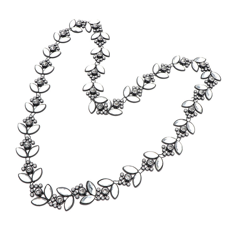 1 Yard Flower Leaf Rhinestone Applique Trim 1 Yard for Wedding Party Home Decor