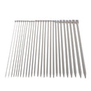 26 Pieces 13 Sizes Silver Stainless Steel Different Sizes Single Pointed Knitting Needles 2mm-10mm