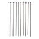 26 Pieces 13 Sizes Silver Stainless Steel Different Sizes Single Pointed Knitting Needles 2mm-10mm