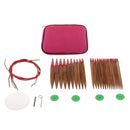 13 Sizes Interchangeable Carbonized Bamboo Circular Knitting Needles Sets