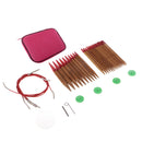 13 Sizes Interchangeable Carbonized Bamboo Circular Knitting Needles Sets