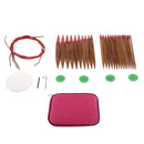 13 Sizes Interchangeable Carbonized Bamboo Circular Knitting Needles Sets