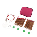 13 Sizes Interchangeable Carbonized Bamboo Circular Knitting Needles Sets