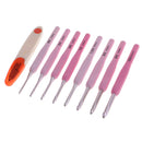 8Pcs Soft Grip Crochet Hook Set with Case and Scissor for Adults 2.5mm-6.0mm
